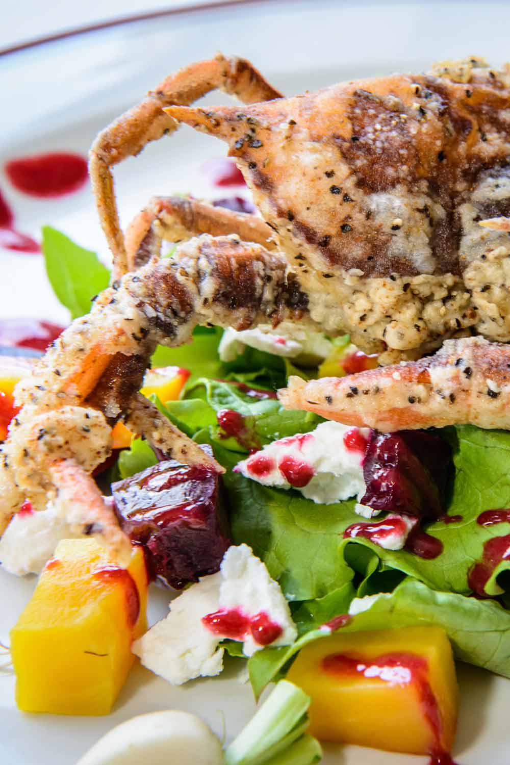 Beet Salad With Sauteed Soft Shell Crab - Fresh On The Menu Recipe