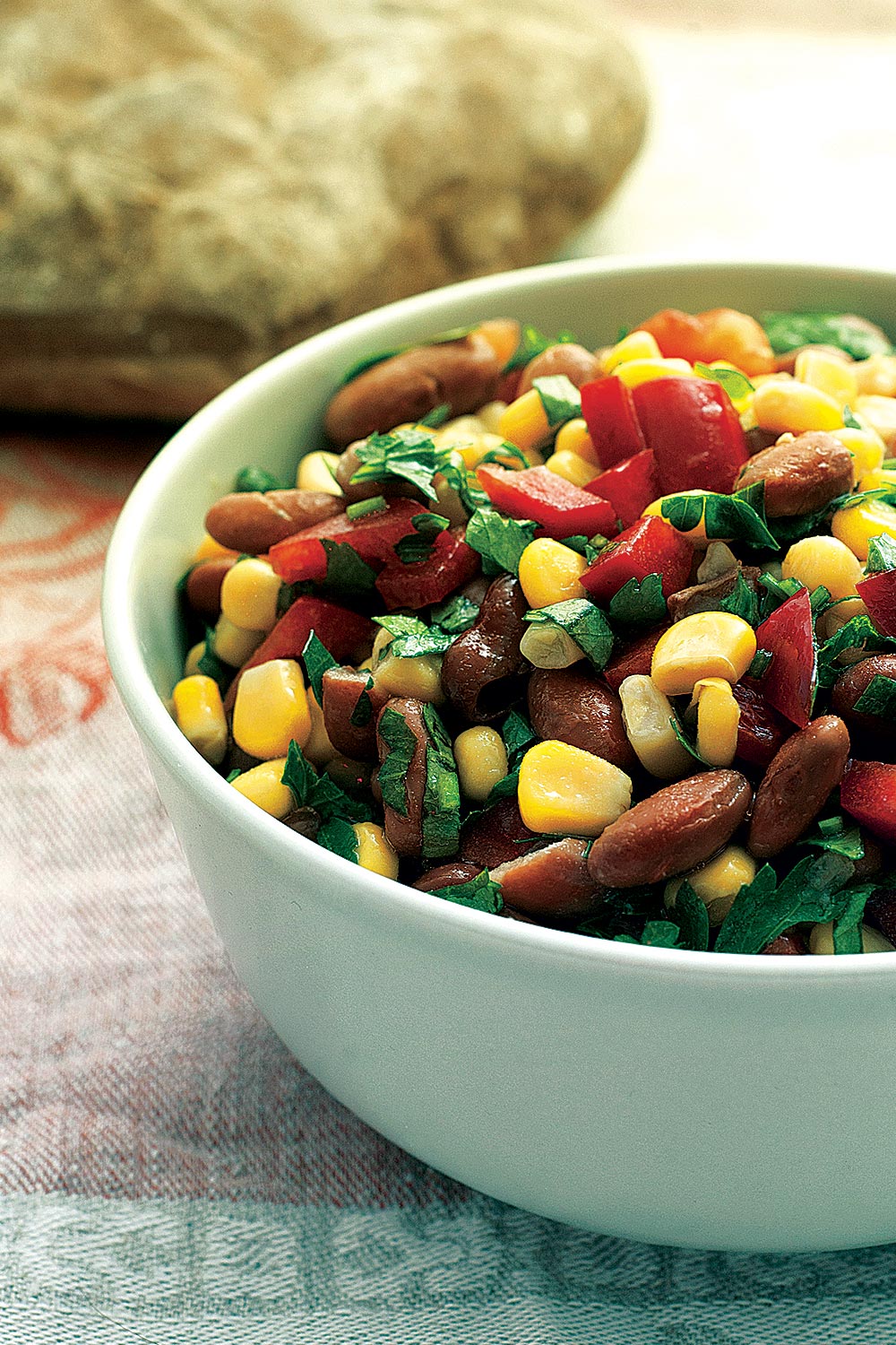 Roasted Tomato, Corn and Boiled Peanut Salad - Fresh On The Menu Recipe