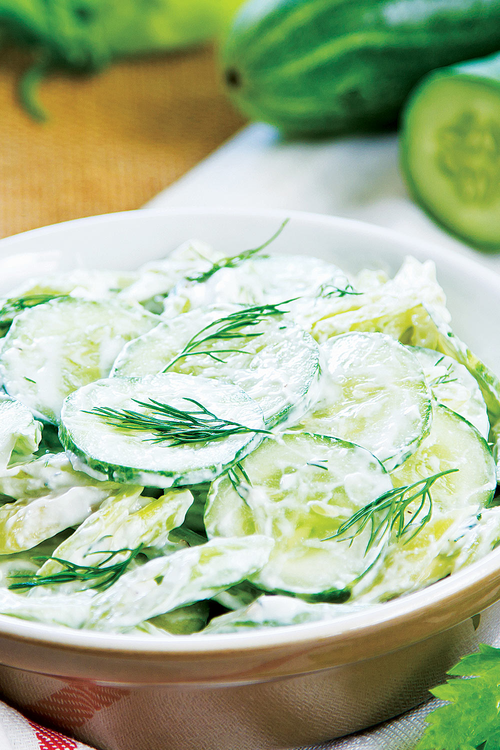 Creamy Cucumber Salad - Fresh On The Menu Recipe