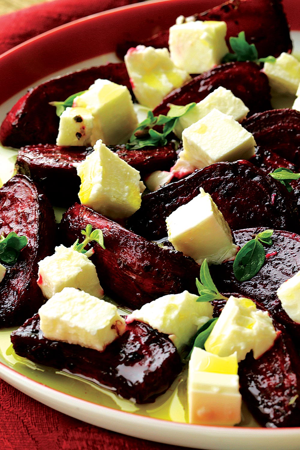 Goat Cheese with Beets, Arugula and Balsamic Dressing - Fresh On The Menu Recipe