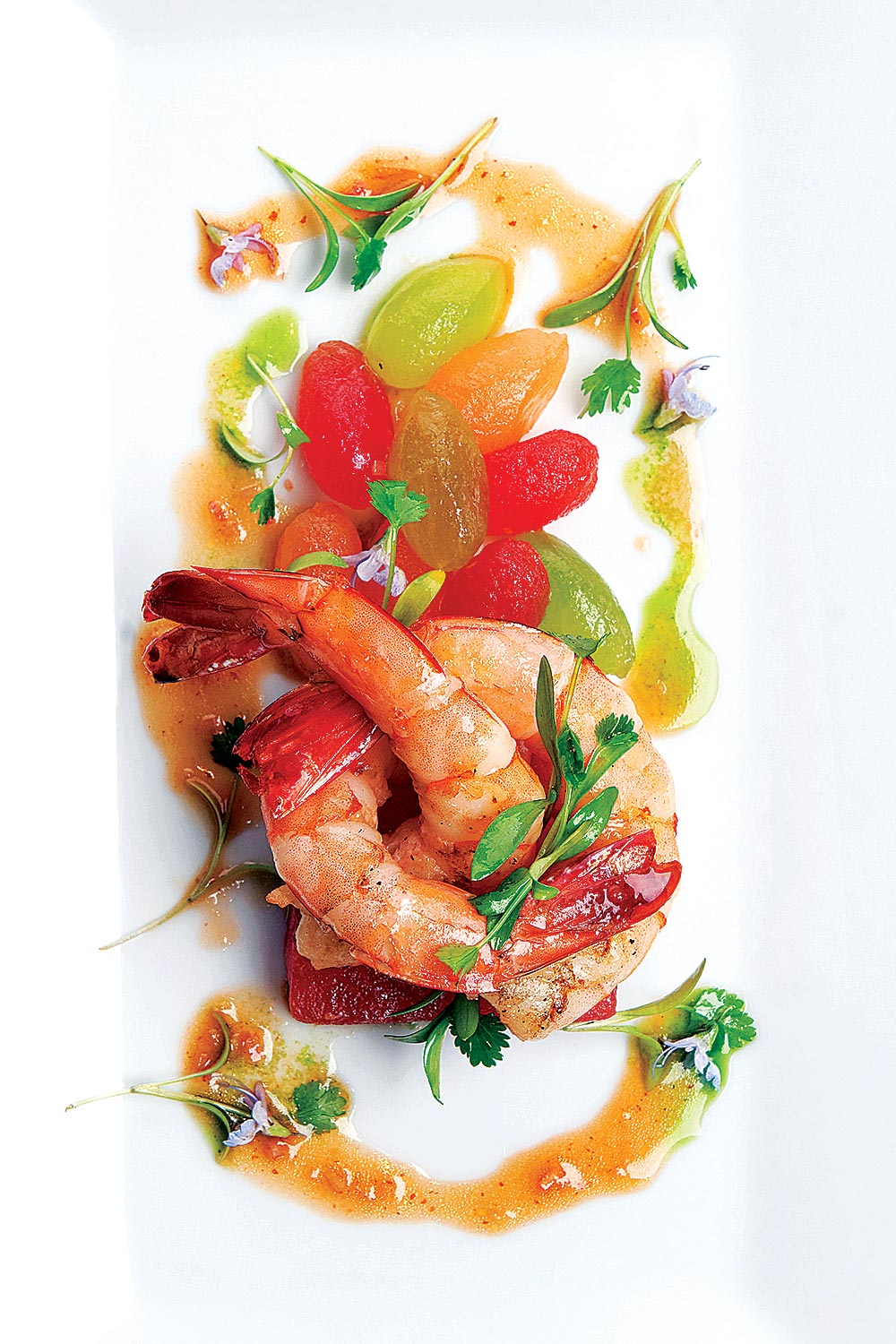 Summer Melon Salad with Local Shrimp - Fresh On The Menu Recipe