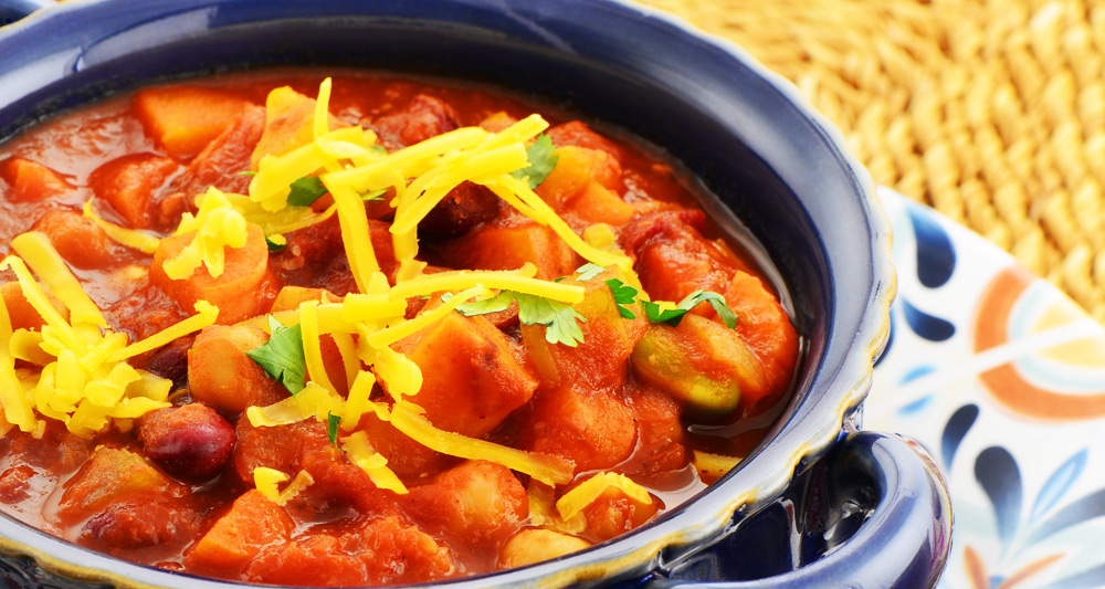 Slow Cooker Chili with Sweet Potatoes - Fresh On The Menu Recipe