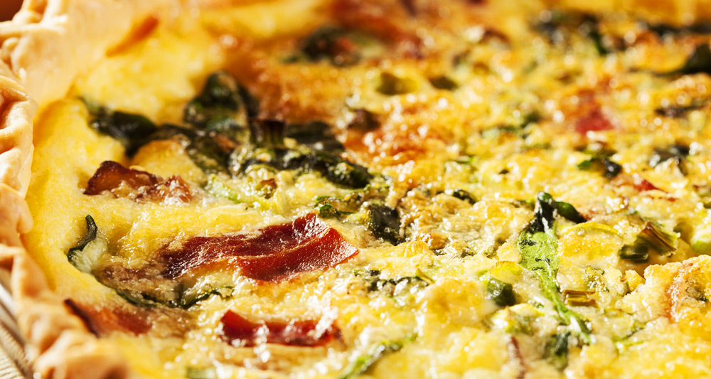 Kale and Bacon Quiche - Fresh On The Menu Recipe