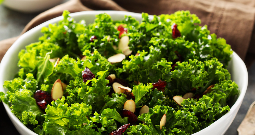 Certified SC Kale Salad with Cranberry Vinaigrette - Fresh On The Menu Recipe