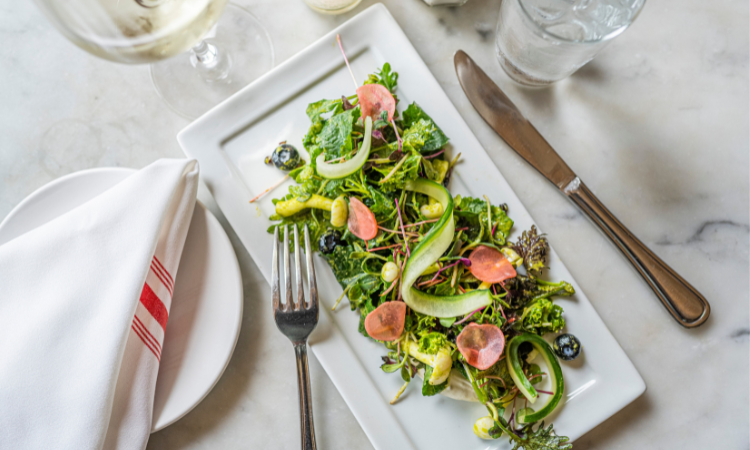 Chef Marcus Shell’s King Tide Kale Salad with Microgreens